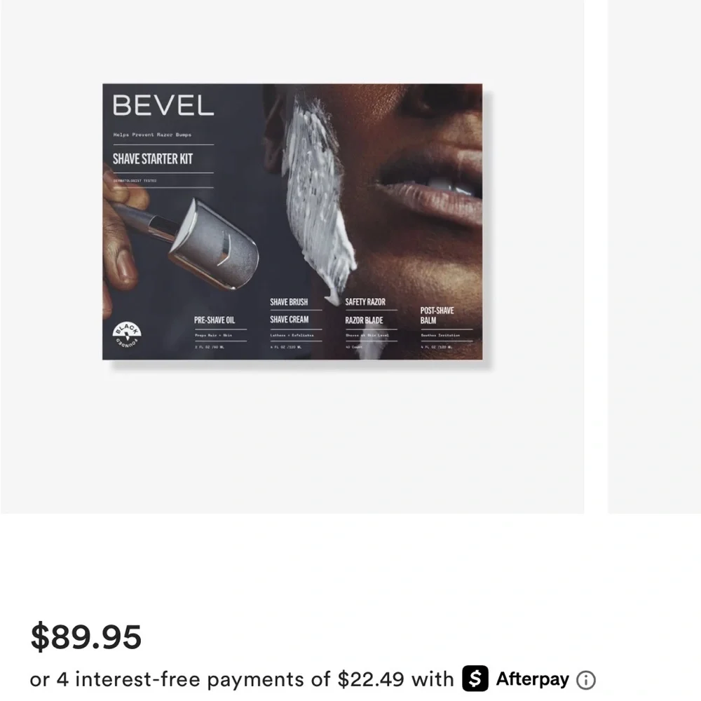 Bevel Shave Starter Kit New in box